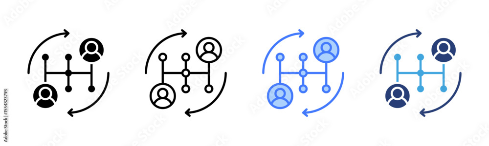 Poster Change Management icon sheet multiple style collection