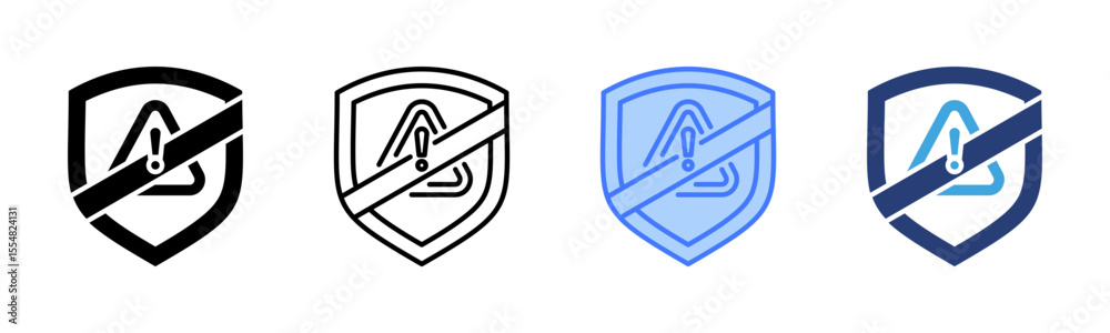 Poster Mitigation icon sheet multiple style collection