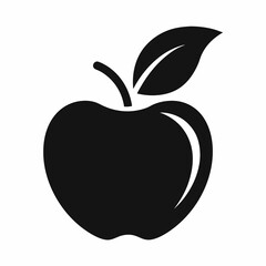 Apple with leaf isolated on white background