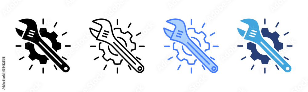 Poster service icon sheet multiple style collection