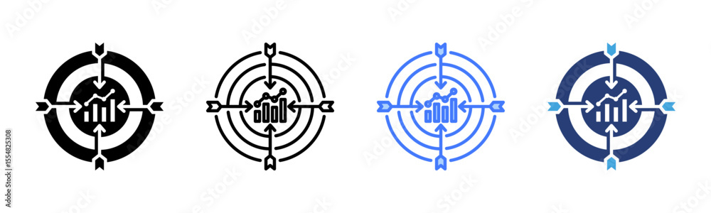 Poster target icon sheet multiple style collection