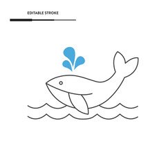 Whale Icon Vector Design.