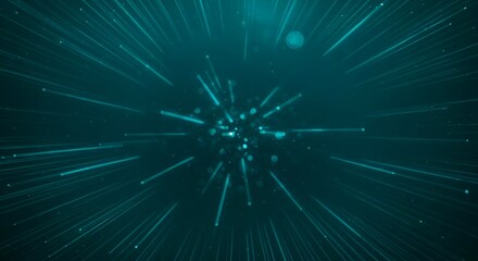 Fototapeta premium Teal, Turquoise, Aqua, Teal Light Rays Burst Background