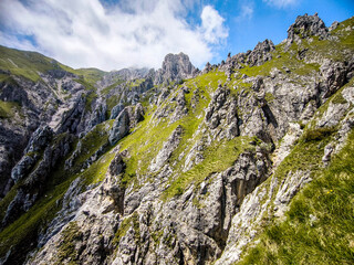 Rugged Alpine Peaks And Verdant Valleys In The Grigna Massif: Scenic Mountain Landscape In Lombardy...