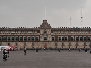 Front view of National Palace (Spanish: Palacio Nacional), Mexico City CDMX.