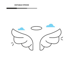 Wings Icon Vector Design.