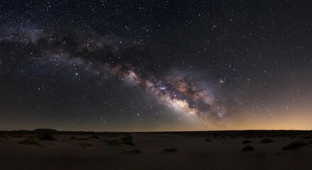 Fototapeta premium Milky way, Galaxy, Stars, Milky Way over Desert Sand Dunes at Night