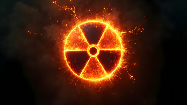 Burning Nuclear Hazard Icon Intensity