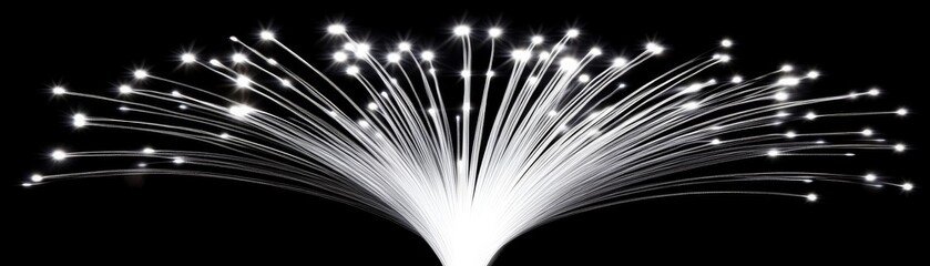 Glowing Fiber Optic Burst, Light Streaks, Illumination Fiber optics, light display