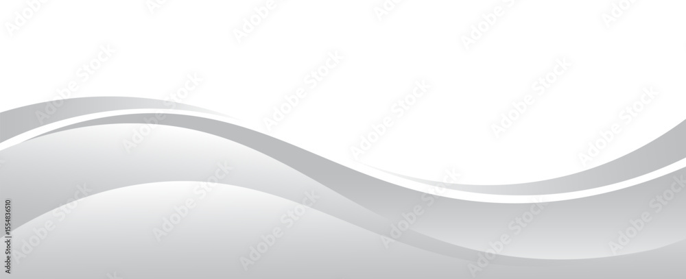 Poster vector gray line background curve element with white space for text and message design, overlapping 