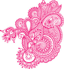 Beautiful flower art and mandala vector design
