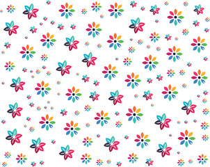 Colorful Floral Seamless Pattern Design