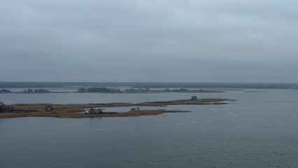 storm clouds over the sea Ukraine Dnipro river