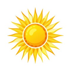 Radiant Sunburst – Stylized Yellow and Orange Sun with Sharp Rays