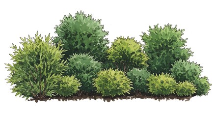 Group of green bushes