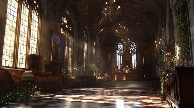 The scene was rendered with photorealistic shaders and lighting