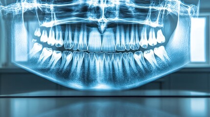 Dental X-ray of teeth and jaw