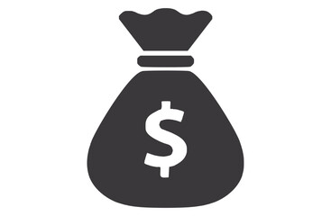 シンプルなお金の袋アイコン素材
