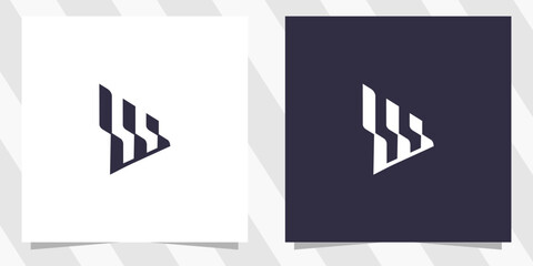 letter w logo design vector