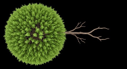 Stylized round tree illustration