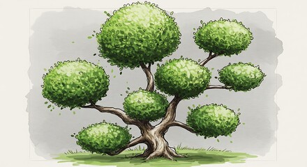 Stylized tree illustration