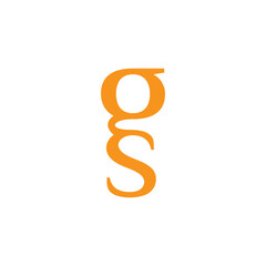 letter gs lowercase simple curves logo vector