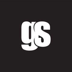 letter gs linked simple bold design logo vector