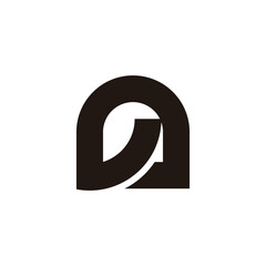 letter vn simple geometric lines abstract logo vector