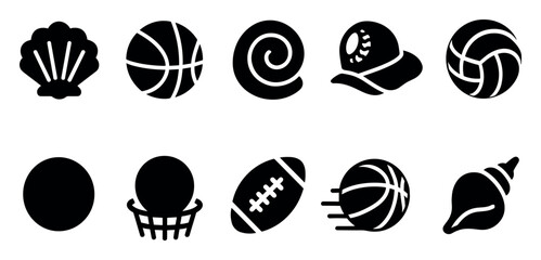 Nautical, marine silhouette icon set: boats, anchors, ships collection