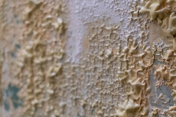 paint remover. Blistered paint. The master removes the old coating on the doors. The atmosphere of...