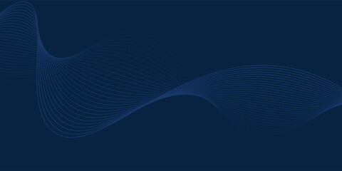 3D modern wave curve abstract presentation background. Luxury paper cut background. Abstract decoration, golden pattern, halftone gradients, 3d Vector illustration. Dark blue background