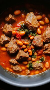 Hearty Olla Podrida Burgalesa Burgos meat and bean stew historic