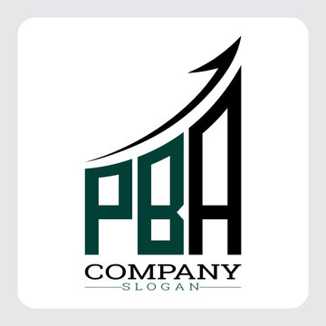 PBA Company Logo Design Growth vector, PBA Upward Arrow Business Success Logo vector, PBA Corporate Branding Logo , PBA logo design, PBA simple and modern logo, PBA business finance logo design, etc.