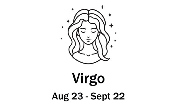 Virgo Zodiac Sign – Dates and Symbol Illustration
Virgo Astrology Art – August 23 to September 22
Elegant Virgo Horoscope Sign with Maiden Icon
Virgo Star Sign – Earth Element and Zodiac Traits