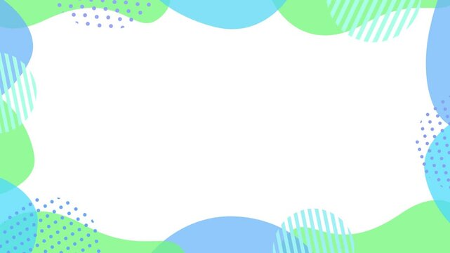 Colorful wave and dot pop background frame