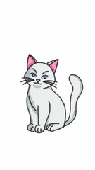A white cat