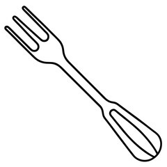 Minimal Fork Line Art Design
