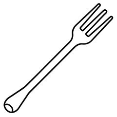 Minimal Fork Line Art Design