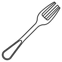 Minimal Fork Line Art Design