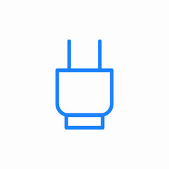 Obraz premium electrical plug adapter icon sign vector