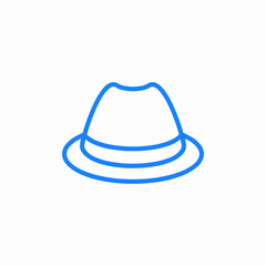 fedora hat icon sign vector