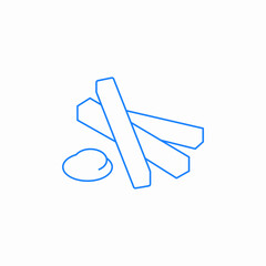 french fries sauce icon sign vector