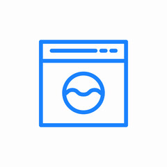 front load washer icon sign vector
