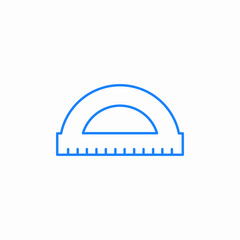 geometry protractor icon sign vector