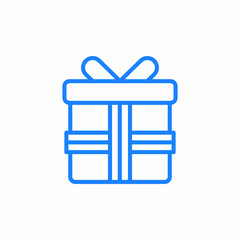 gift box side view icon sign vector
