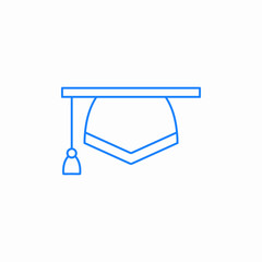 graduate hat icon sign vector