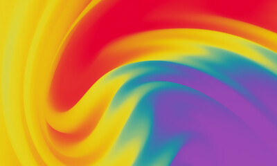 Abstract gradient wavy rainbow color background