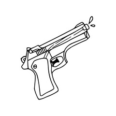 kid's water gun line art
