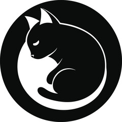 Cats and Dogs Silhouette Bundle Sitting, Playing, Sleeping, and Pet Pose Vector Collection