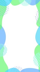 Colorful wave and dot pop background frame